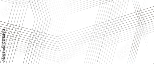 Vector white geometric lines angles shapes in white and gray layers of transparent background.