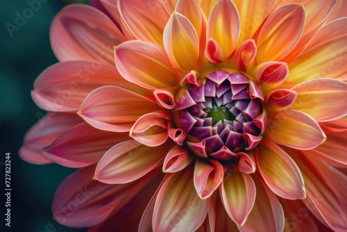 A close up view of a pink and yellow flower. Perfect for adding a pop of color to any project or design