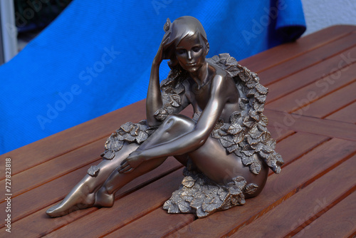 Foto Frau, Statute, Göttin, Lorelei, Fee, Elfin