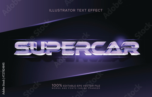 bright purple supercar editable text effect style