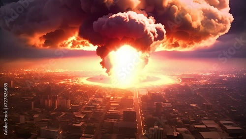 A nuclear explosion is an explosion that occurs as a result of the rapid release of energy from a high-speed nuclear reaction. photo