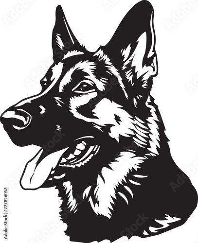 German shepherd dog vector illustration