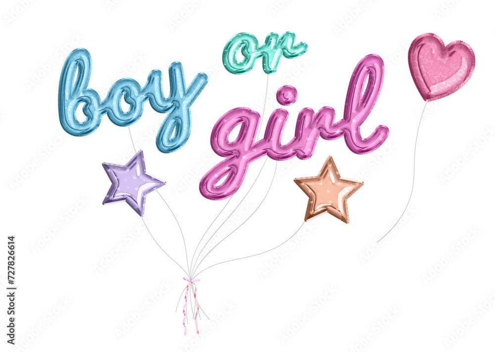 Boy or girl, 3d balloons