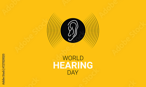 world hearing day, World hearing day,  creative concept design for banner, poster, vector illustration.