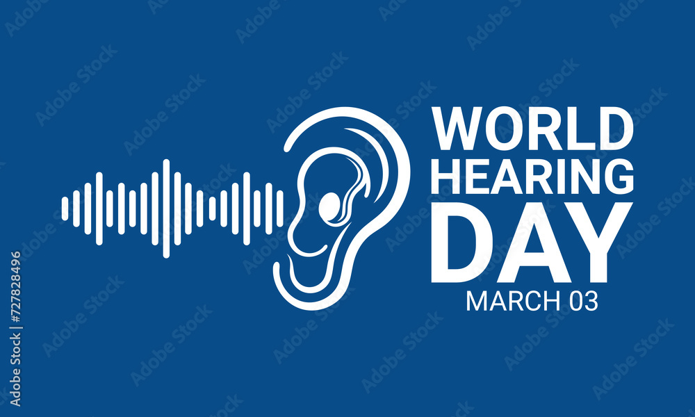world hearing day, World hearing day,  creative concept design for banner, poster, vector illustration. - obrazy, fototapety, plakaty 