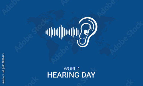 world hearing day, World hearing day,  creative concept design for banner, poster, vector illustration.