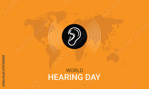 world hearing day, World hearing day,  creative concept design for banner, poster, vector illustration.