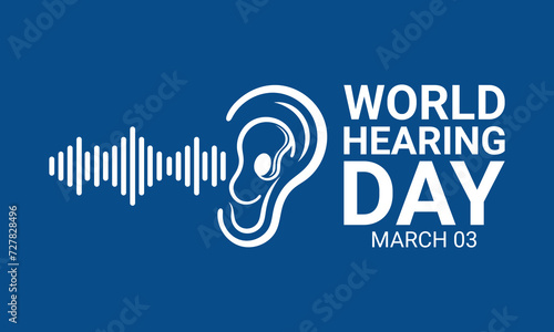 world hearing day, World hearing day,  creative concept design for banner, poster, vector illustration. photo