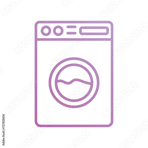 washer icon with white background vector stock illustration