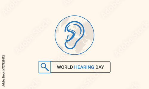 world hearing day, World hearing day,  creative concept design for banner, poster, vector illustration.