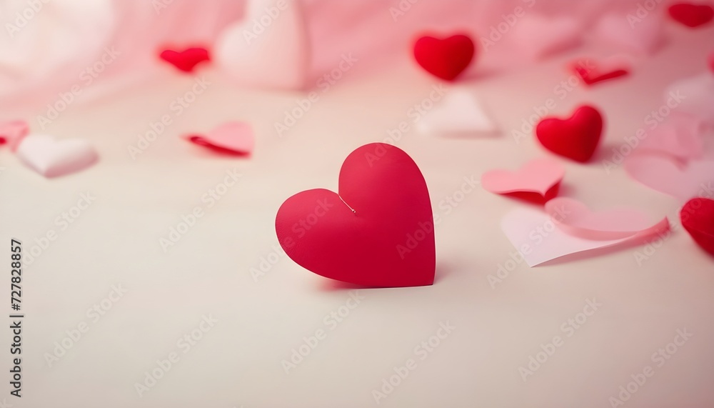 Obraz premium hearts on pink background
