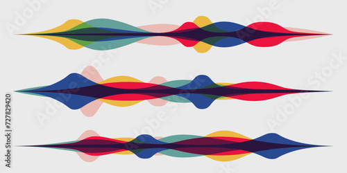 Set of sound tracks in risograph style