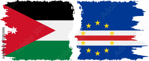 Cape Verde and Jordan grunge flags connection vector Free Download Cape Verde and Jordan grunge flags connection vector - GFXLoad