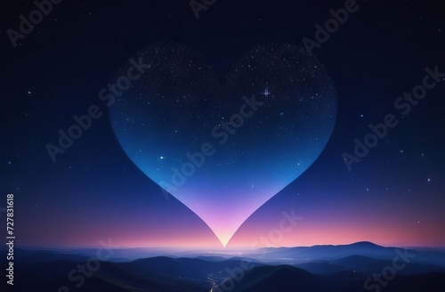 heart in the sky. Starry sky in the shape of a heart  © Soul