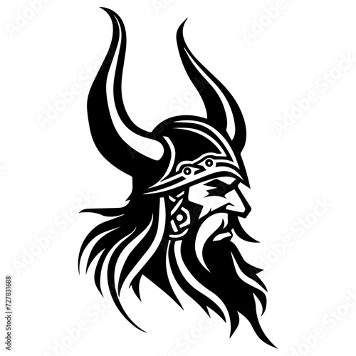 Viking head logo design