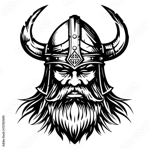 Viking head logo design