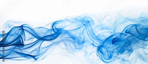Blue Smoke on a Serene White Background: A Mesmerizing Fusion of Blue, Smoke, and White on this Stunning Background.