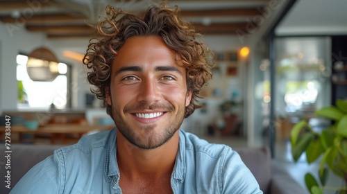 Jeune homme heureux et souriant