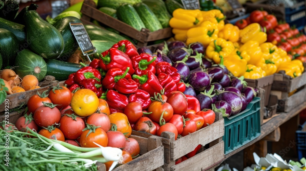 Traditional food market with various fresh organic vegetables. Healthy natural food concept. Traditional food market with various fresh organic vegetables. Healthy natural food concept.