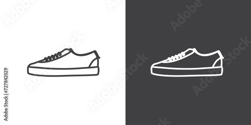 Shoes icon. Simple footwears sign, Fashion casual wear, shoeshop vector illustration