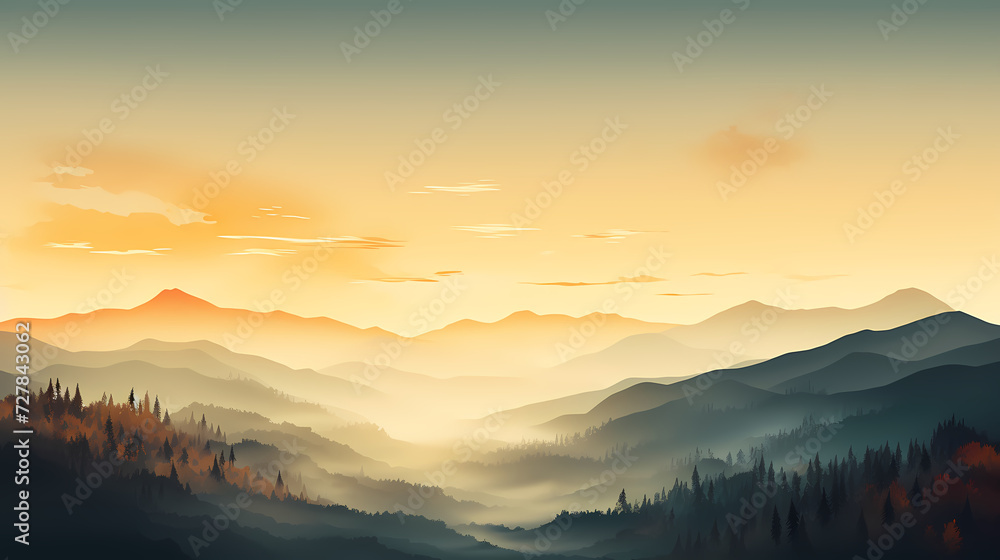 Obraz premium Stunning mountains, panoramic peaks PPT background