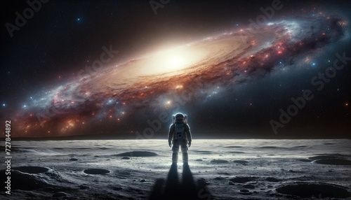 Astronaut Gazing at the Cosmic Vista