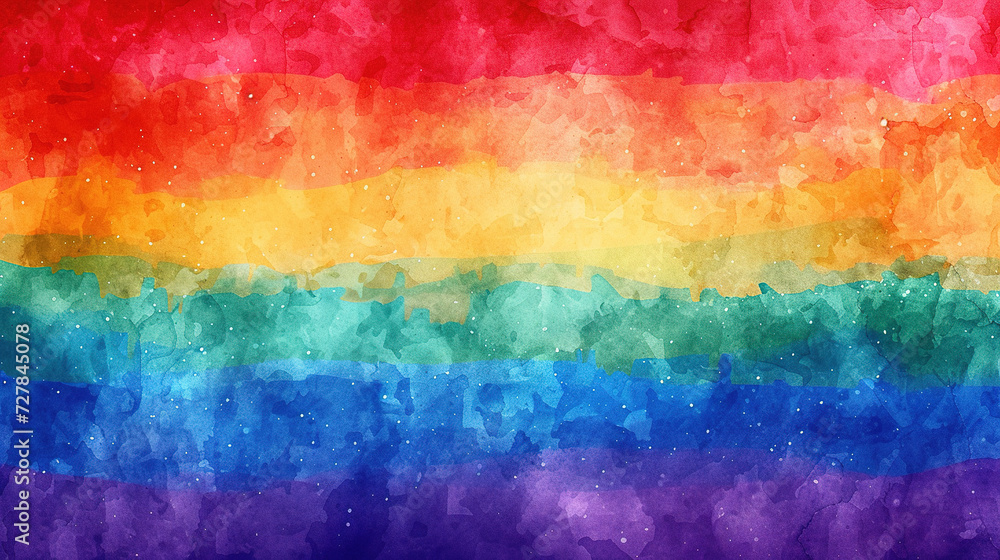 Cool rainbow flag in colorful comic style illustration. LGBTQ and pride month concept.