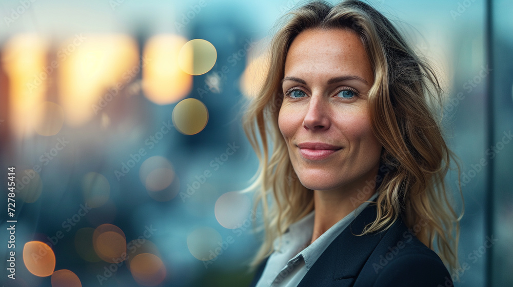 Obraz premium Confident smiling professional mid aged elegant business woman corporate leader
