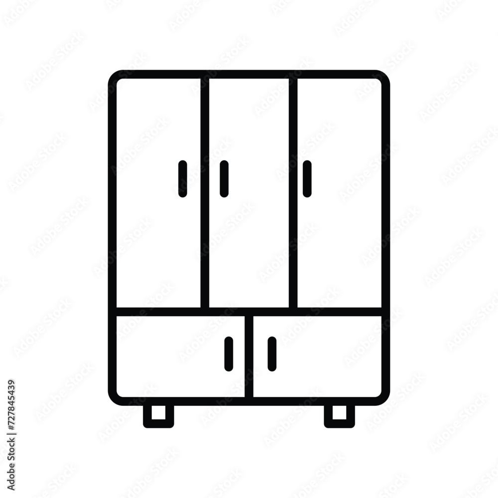 wardrobe icon with white background vector stock illustration wardrobe icon with white background vector stock illustration