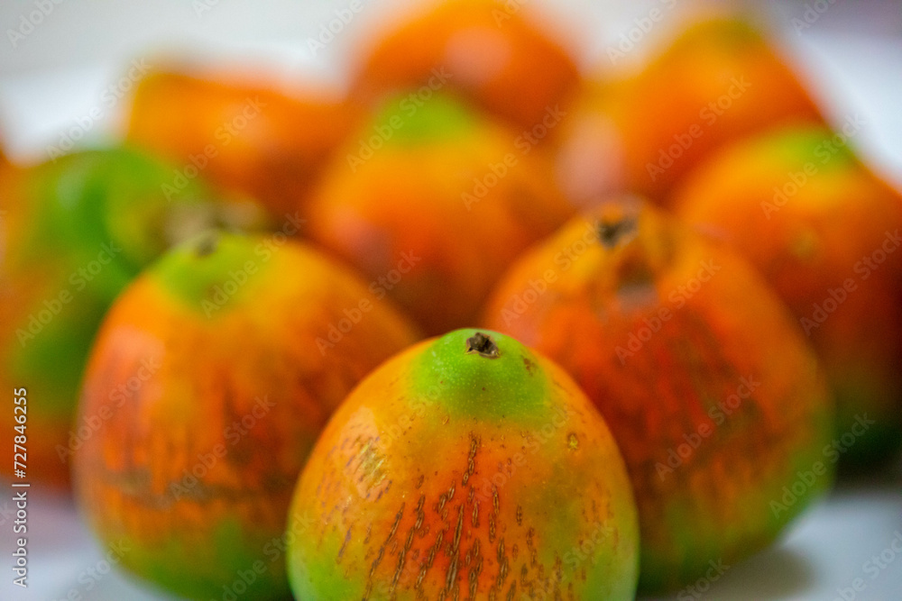 Rare and exotic fruit of the peach palm (Bactris gasipaes), typical fruit of the Brazilian tropical forests, Amazonas, Pará, Rondônia and Acre Rare and exotic fruit of the peach palm (Bactris gasipaes), typical fruit of the Brazilian tropical forests, Amazonas, Pará, Rondônia and Acre
