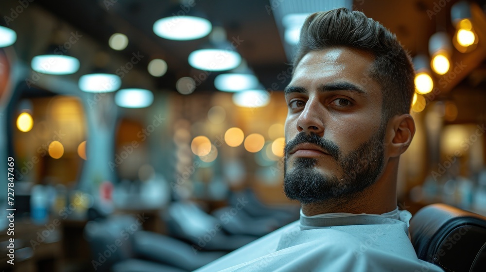 Obraz premium Stylish Man at the Barbershop