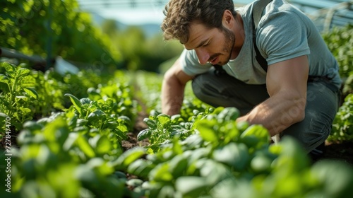 Man Tending to His Garden