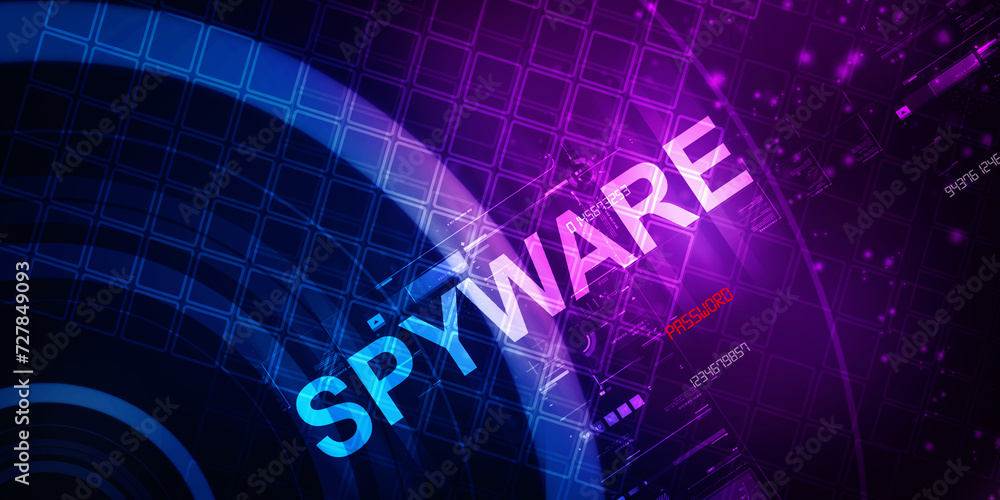 Obraz premium2d rendering illustration abstract Spyware