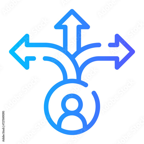 Картината върху платно pathways gradient icon