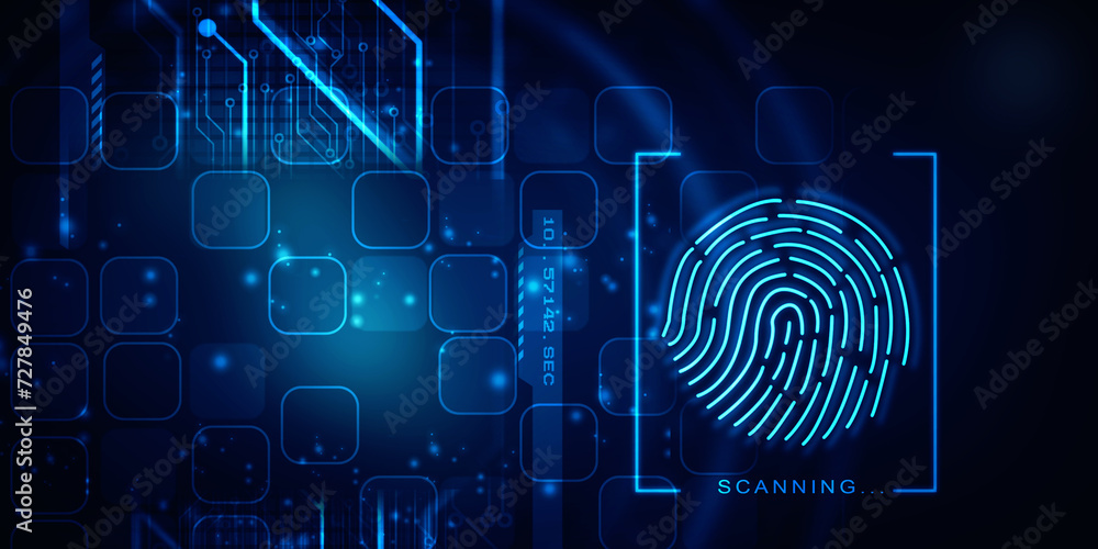 Fingerprint Scanning Technology Concept 2d Illustration Fingerprint Scanning Technology Concept 2d Illustration