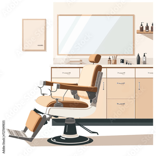 Male Barbershop interior Design Illustration