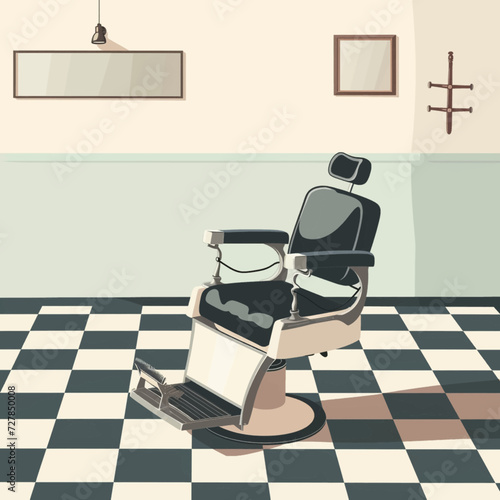 Male Barbershop interior Design Illustration