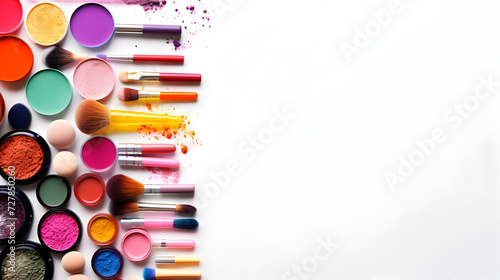 Set of cosmetics isolated on white background