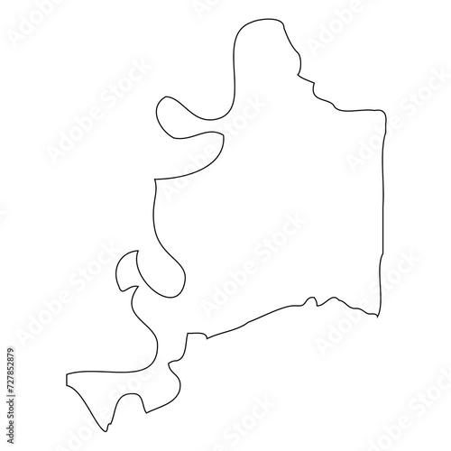 Adams County, Mississippi. Outline of the map