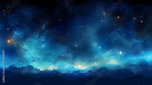 Mysterious star themed gradient background with countless twinkling stars
