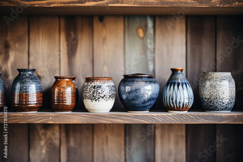 Collection of handcrafted pottery evoking a cozy rustic atmosphere perfect for home decor and kitchenware