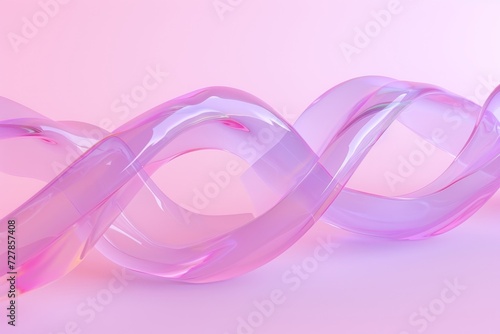 3d illustration of a rainbow colored ribbon on a purple background