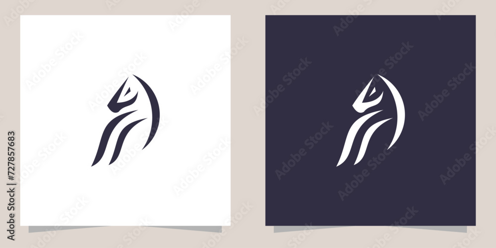 zebra head logo design