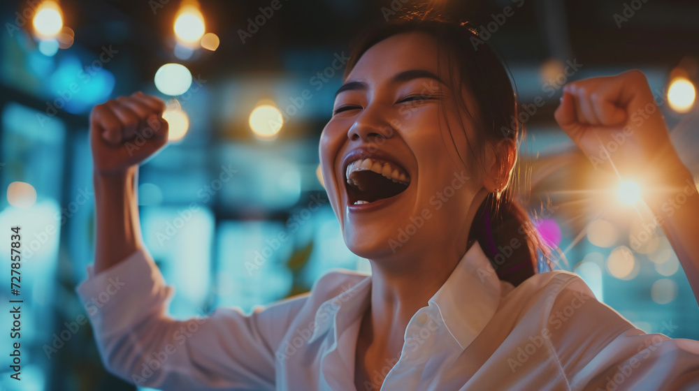 custom made wallpaper toronto digitalclose up of a aisan woman laughing