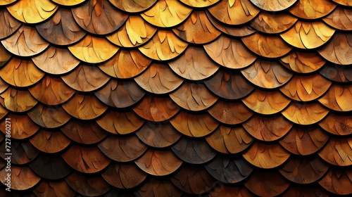 Old wooden roof tiles background