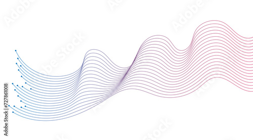 abstract wavy lines background element. Suitable for AI, tech, network, science, digital technology theme	