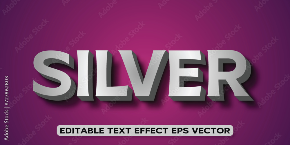 Silver gradient color editable 3d text effect eps vector
Silver gradient color editable 3d text effect eps vector
