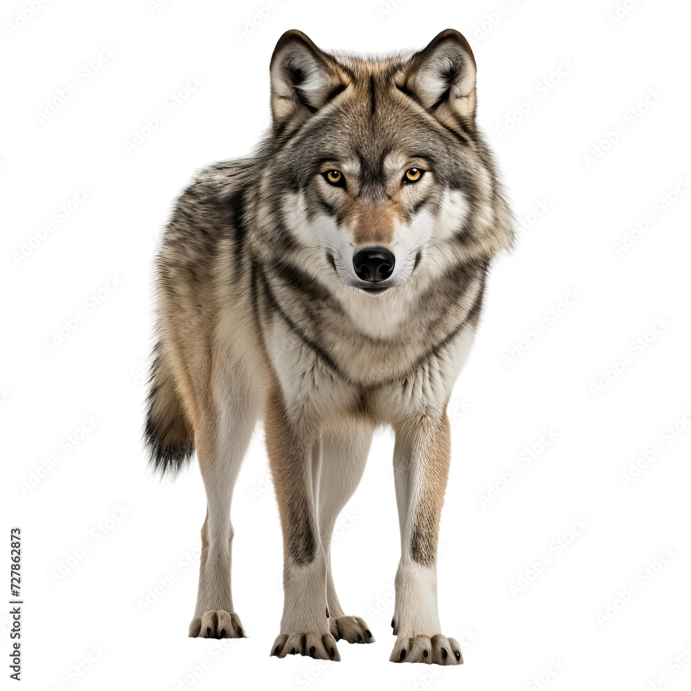 wolf isolated on white background