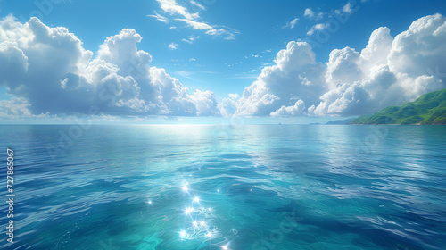 sky, sea, water, ocean,
