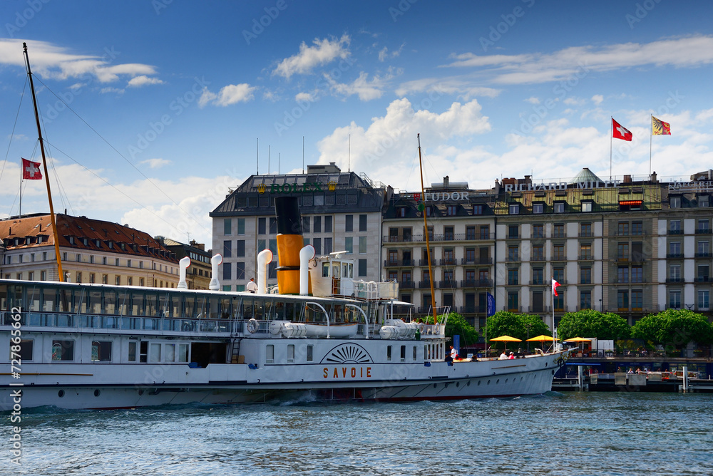 Geneva Switzerland Europe Savoie Historic Cruise Steamboat geneva-switzerland-europe-savoie-historic-cruise-steamboat